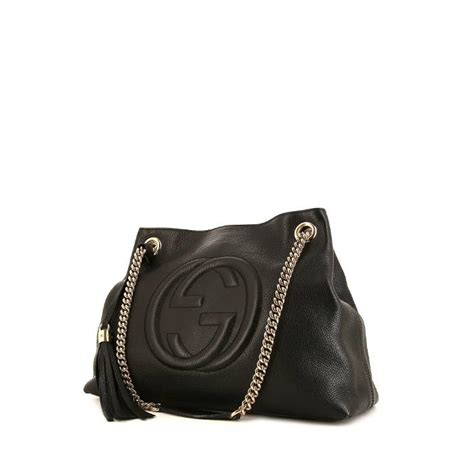 borsa gucci shopping bag soho nera montone|Borsa Gucci Soho 382925 .